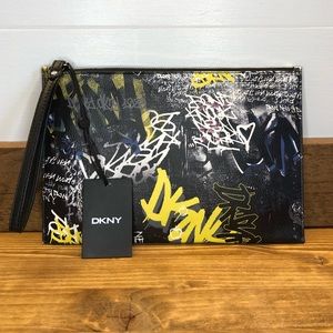 🔥 DKNY Graffiti Logo Wristlet